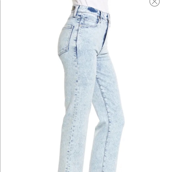 Sabine High Waist Raw Hem Ankle Straight Leg Jeans - Picture 3 of 11